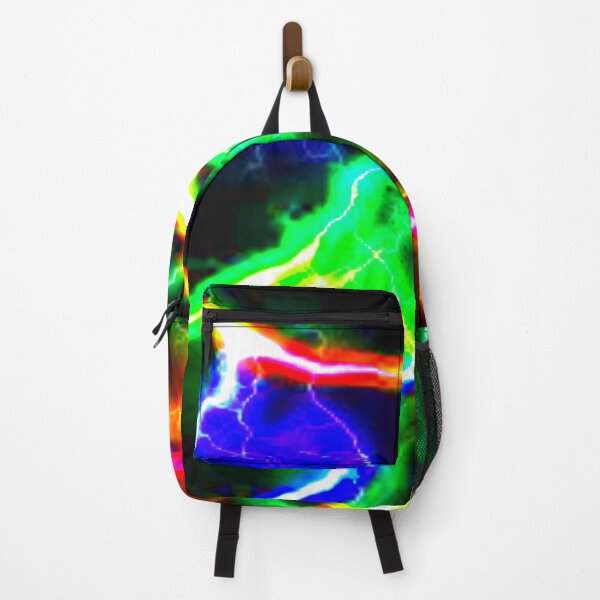 Item preview, Shocking Neon Green Blue Orange on Black designed and sold by mwagie.