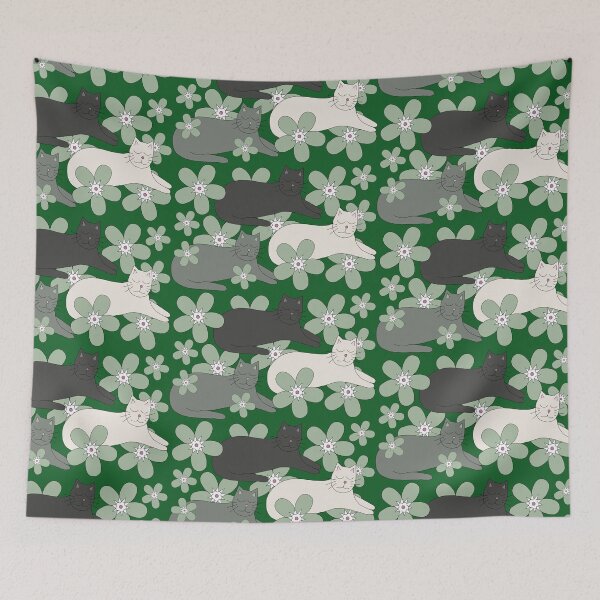 Item preview, Emerald Green Cats designed and sold by tosojourn.