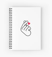 finger heart Spiral Notebook