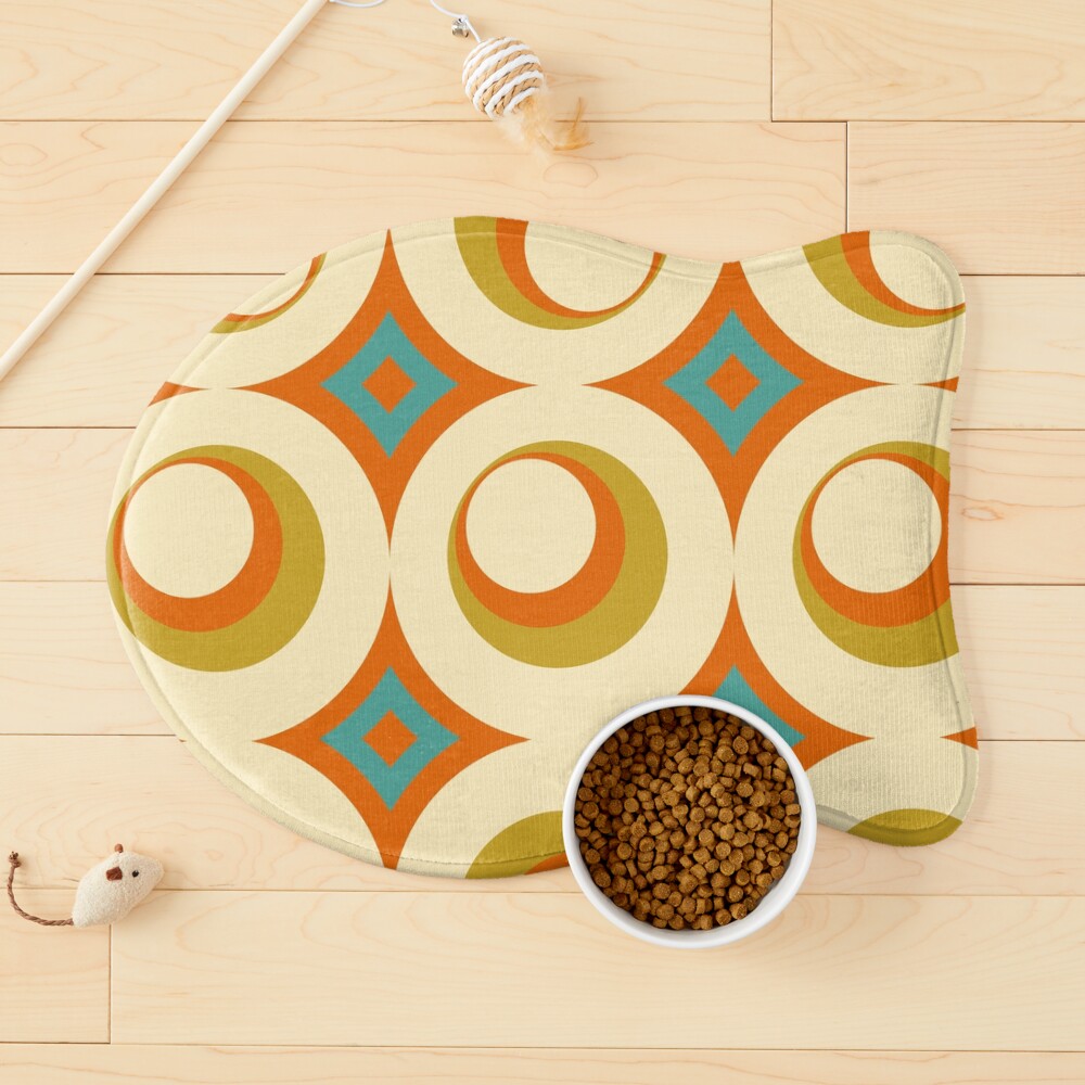 Mid-Century Modern Orange Pet Mat