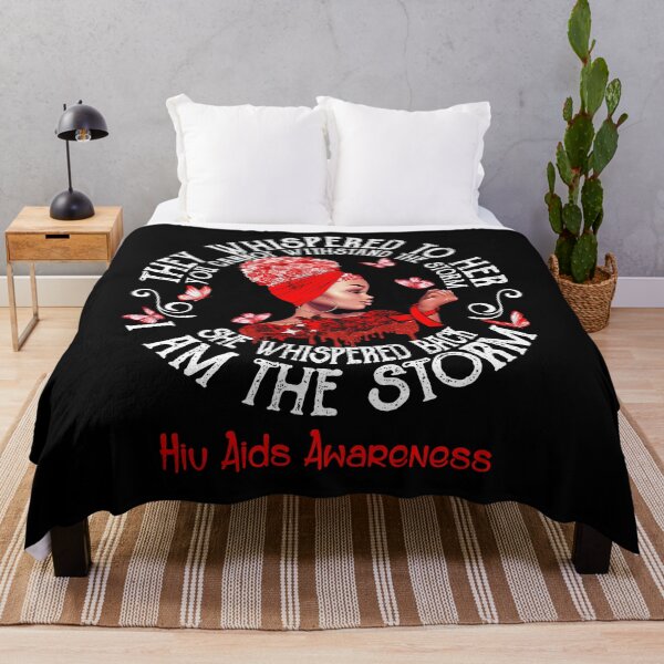 Item preview, Black Girl Fighter Strong I Am The Storm Hiv Aids Awareness designed and sold by Mnrshirley.
