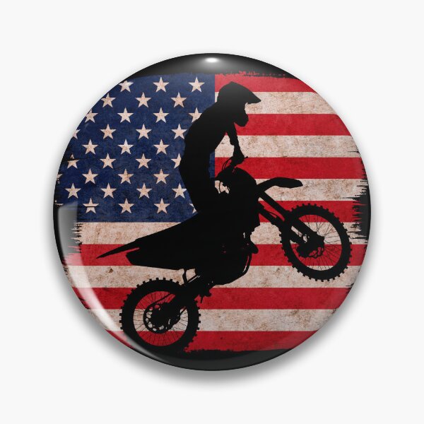 Item preview, American Flag Dirt Biker, Dirt Bike, Motocross designed and sold by AkBrokeBikes.