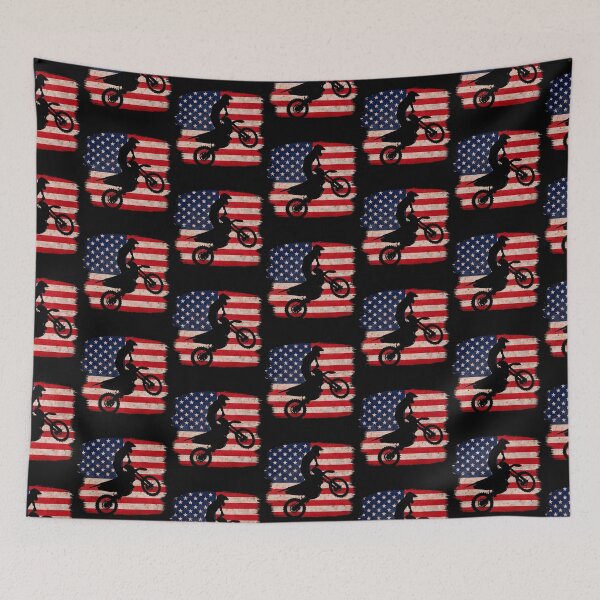 Item preview, American Flag Dirt Biker, Dirt Bike, Motocross designed and sold by AkBrokeBikes.