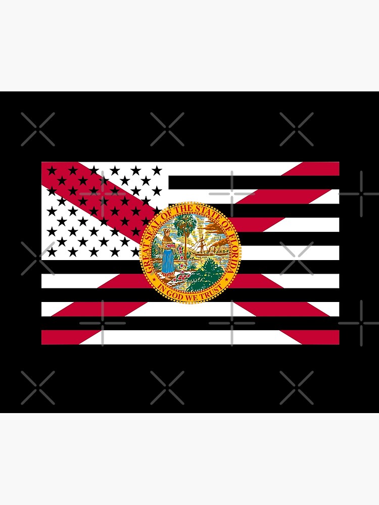 Disover Florida State Flag Graphic USA Styling Tapestry