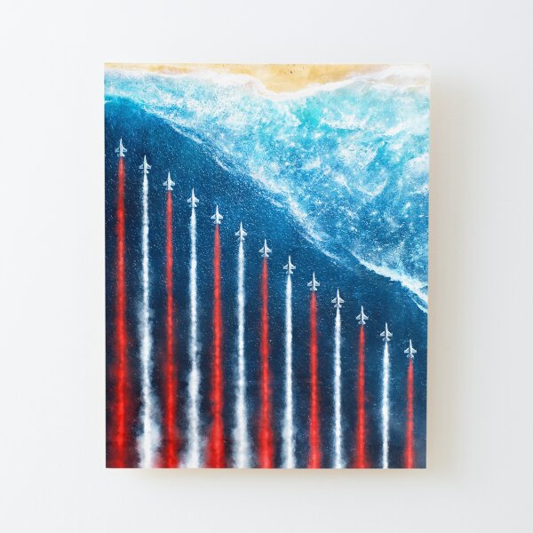 American flag stylized illustration Wood Mounted Print