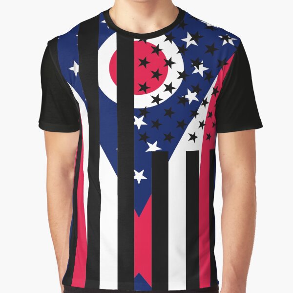 Ohio State Flag Graphic USA Styling Graphic T-Shirt