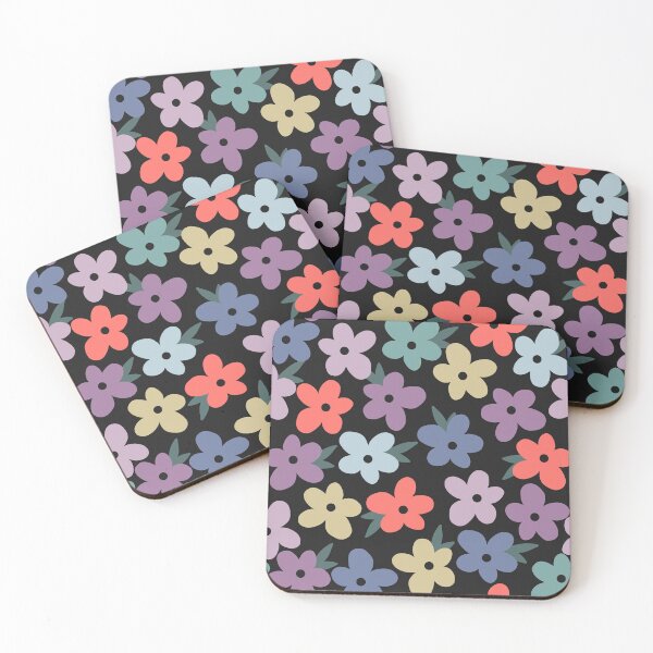 Item preview, Rainbow Floral Black designed and sold by KBurnsArt.