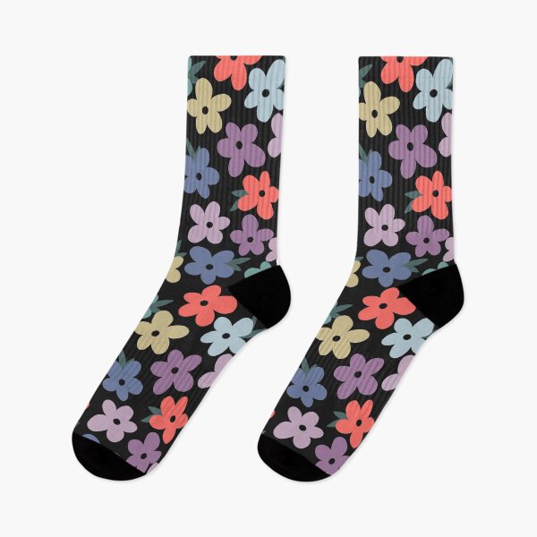 Item preview, Rainbow Floral Black designed and sold by KBurnsArt.