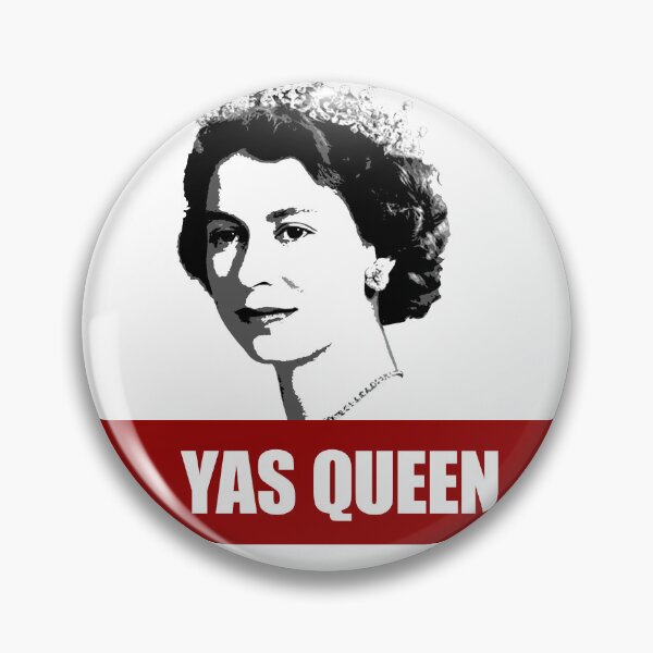 Item preview, Yas Queen Elizabeth II United Kingdom red white black crown yass  designed and sold by starkle.