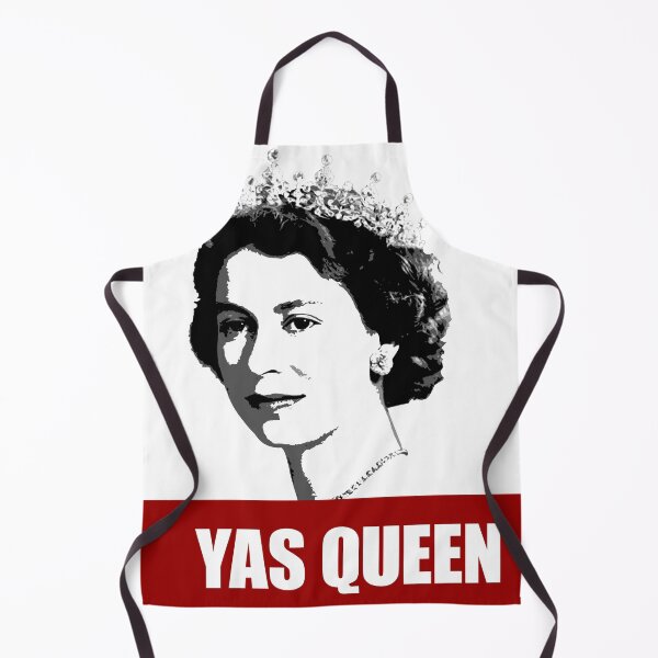 Item preview, Yas Queen Elizabeth II United Kingdom red white black crown yass designed and sold by starkle.