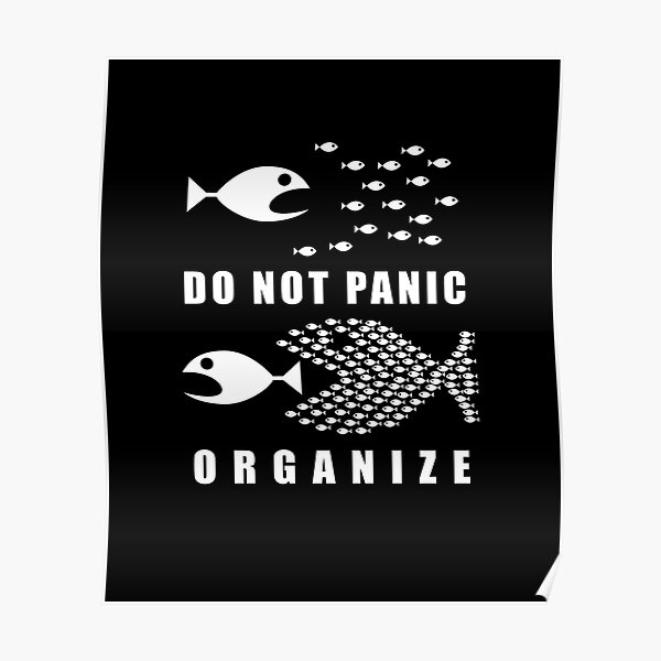 "Do Not Panic | Organize" Poster for Sale by ToyoTees | Redbubble