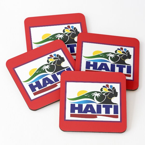 Item preview,  HAITI : Modern Tropical Island Abstract Woman Tourism Print designed and sold by posterbobs.