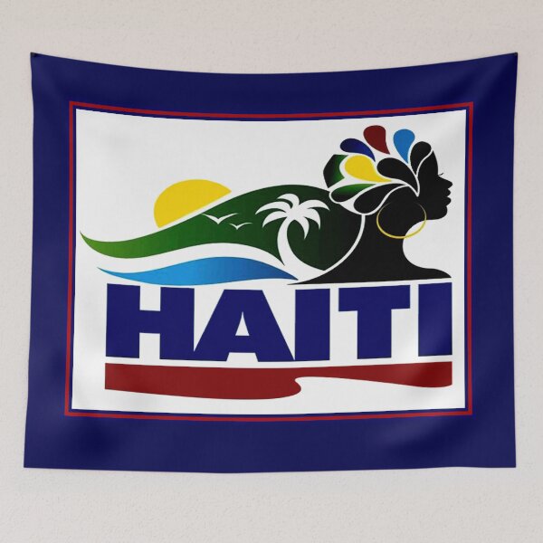 Item preview,  HAITI : Modern Tropical Island Abstract Woman Tourism Print designed and sold by posterbobs.