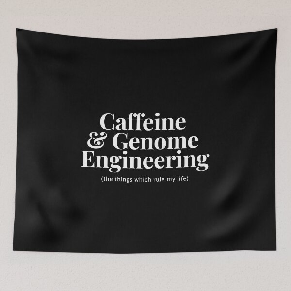 Item preview, Caffeine and Genome Engineering - the things which rule my life (white) designed and sold by quiet-charm.