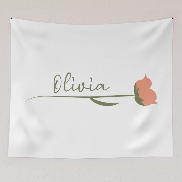 Item preview, Olivia name on a rose designed and sold by flamendes.