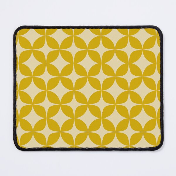 Aperçu de l'œuvre Modèle de formes modernes du milieu du siècle en jaune moutarde créée et vendue par JuneJournal.
