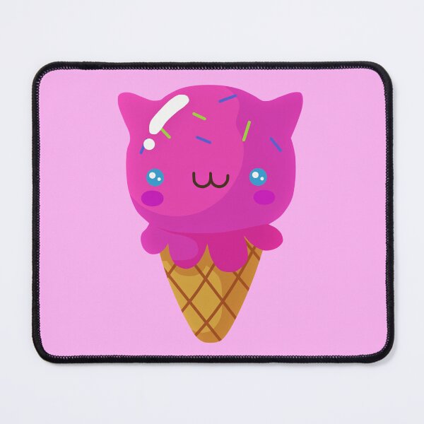 Item preview, Cute Pink Cat Ice Cream with a Face designed and sold by TheEndlessStore.