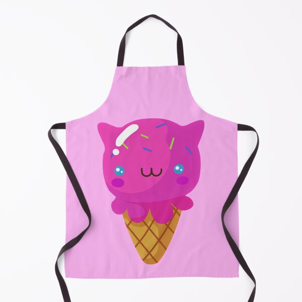 Item preview, Cute Pink Cat Ice Cream with a Face designed and sold by TheEndlessStore.
