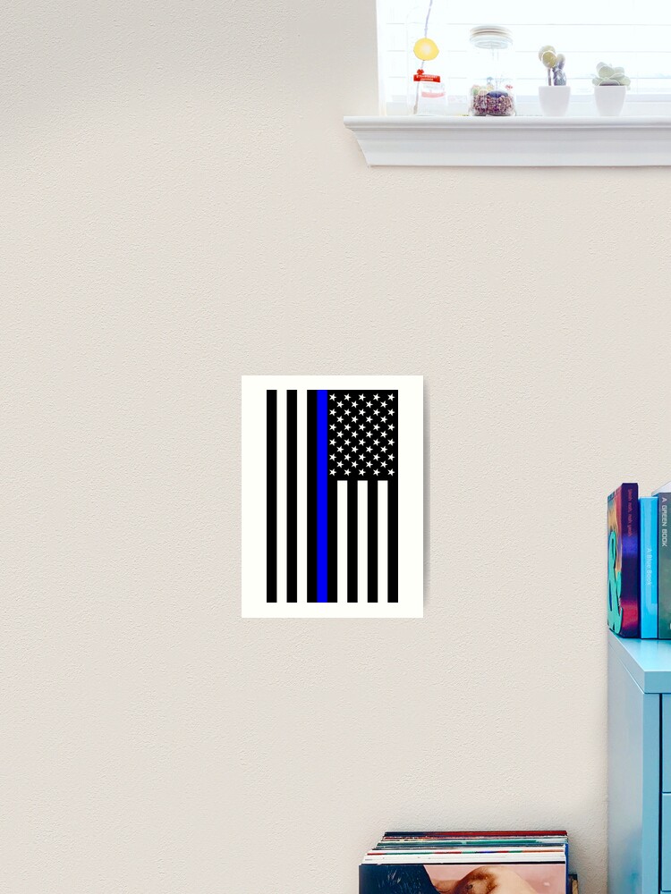 The Symbolic Thin Blue Line Law Enforcement Police Greeting Card by Garaga  Designs