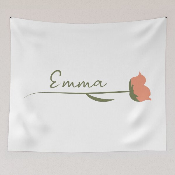 Item preview, Emma name on a rose designed and sold by flamendes.