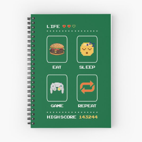 Item preview, Eat Sleep Game Repeat designed and sold by 50Pxels.