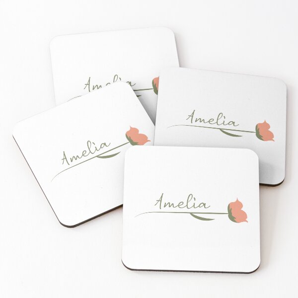 Item preview, Amelia name on a rose designed and sold by flamendes.
