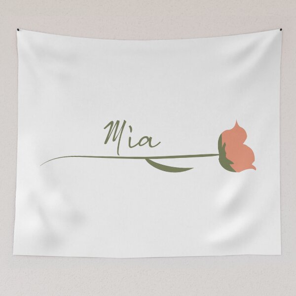 Item preview, Mia name on a rose designed and sold by flamendes.