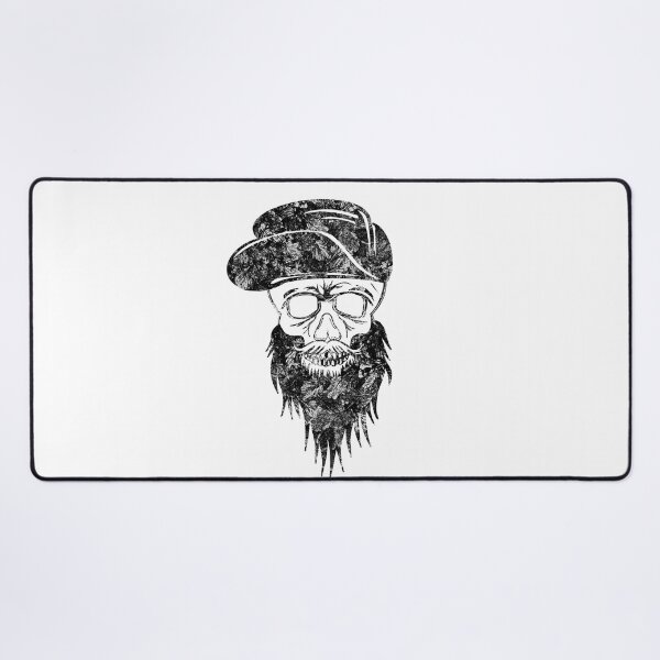 Item preview, Dark leaves in darkest skies abstract crazy beard skull designed and sold by TitaCris.