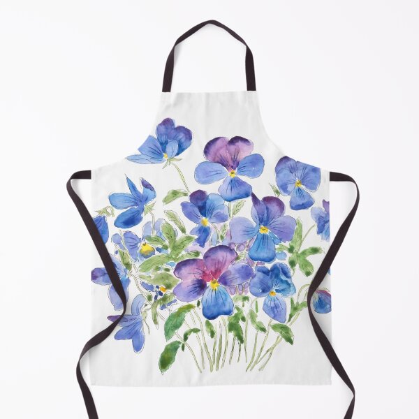 Item preview, hand painted purple pansies bunch designed and sold by ColorandColor.