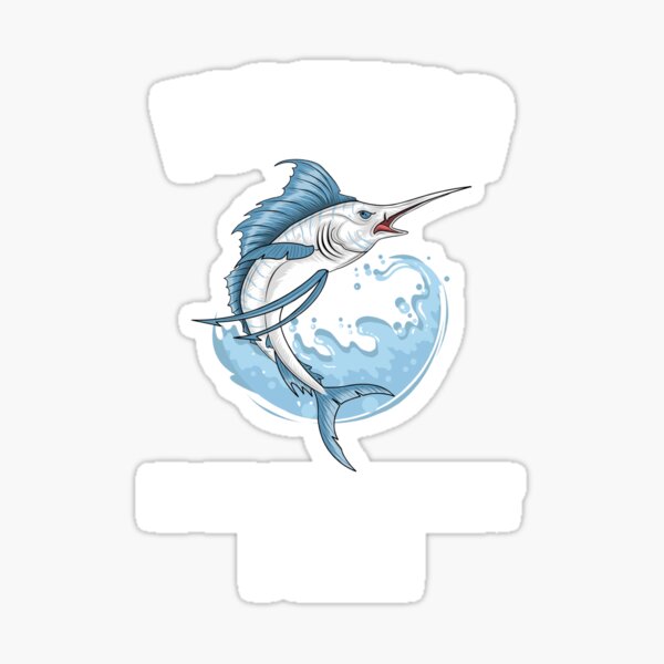 Marlin Fishing Shirt, Fishing T-Shirt, Marlin Fisherman Shirt, Swordfish  T-Shirt, Deep Sea Fishing Shirt, Fishing Gift Sticker for Sale by Nathan  Carter