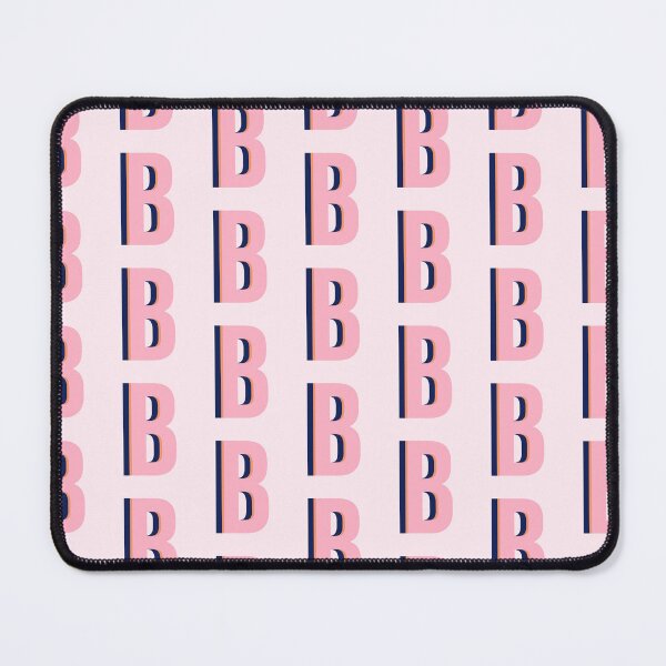 Item preview, Letter B Initial Monogram Pattern in Pink, Orange, and Blue designed and sold by JuneJournal.