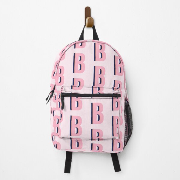 Item preview, Letter B Initial Monogram Pattern in Pink, Orange, and Blue designed and sold by JuneJournal.