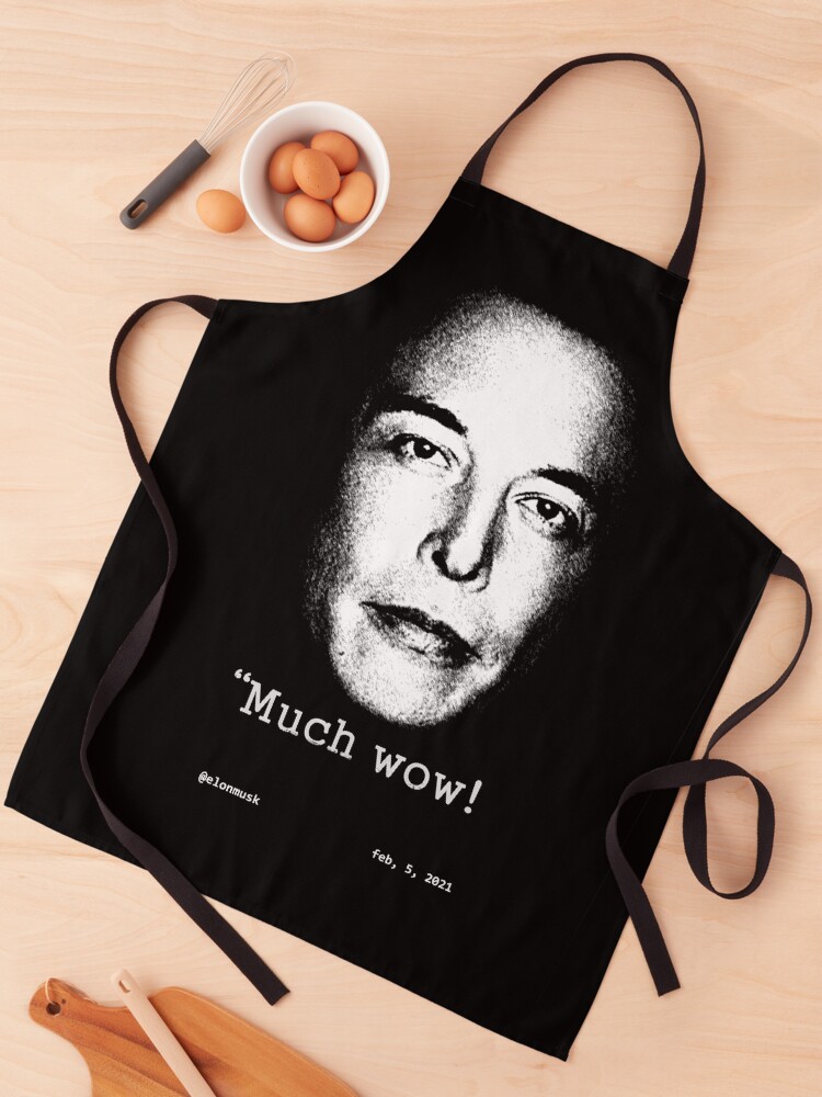 Thumbnail 1 of 6, Apron, Much wow! Elon Musk designed and sold by MonoConscious.