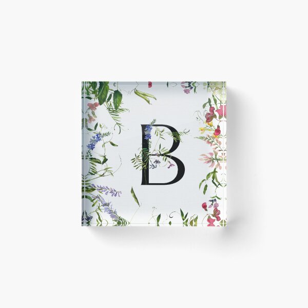 Item preview, Letter B Summer Flowers designed and sold by WildAliceArt.