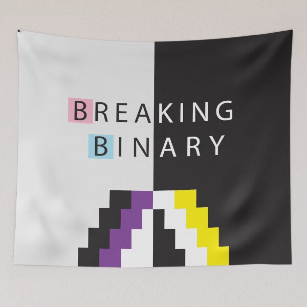 Item preview, Breaking Binary in Gray designed and sold by BeJolley.