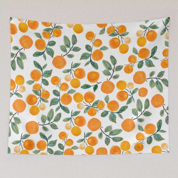 Item preview, Watercolor Orange Citrus Botanical Pattern designed and sold by OpalEllery.