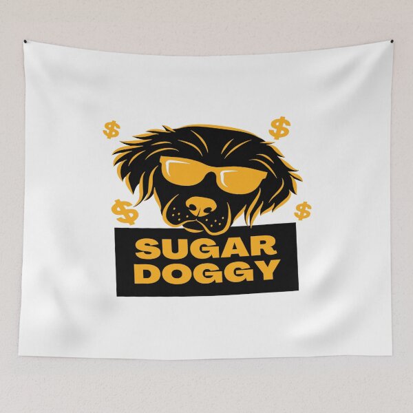 Item preview, Sugar doggy | cool dog wearing sunglasses designed and sold by Giovanni's  Brown Quotes.