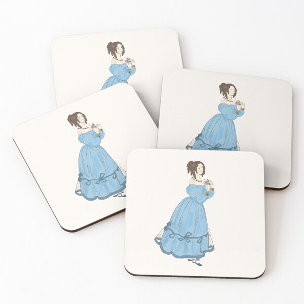 Item preview, Cute 1820's Dinner Dress Watercolor Fashion Illustration designed and sold by MariOyama.