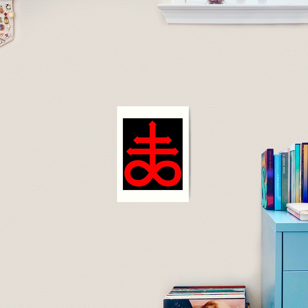 Satanic Cross Leviathans Cross Art Print By Jacknightw Redbubble