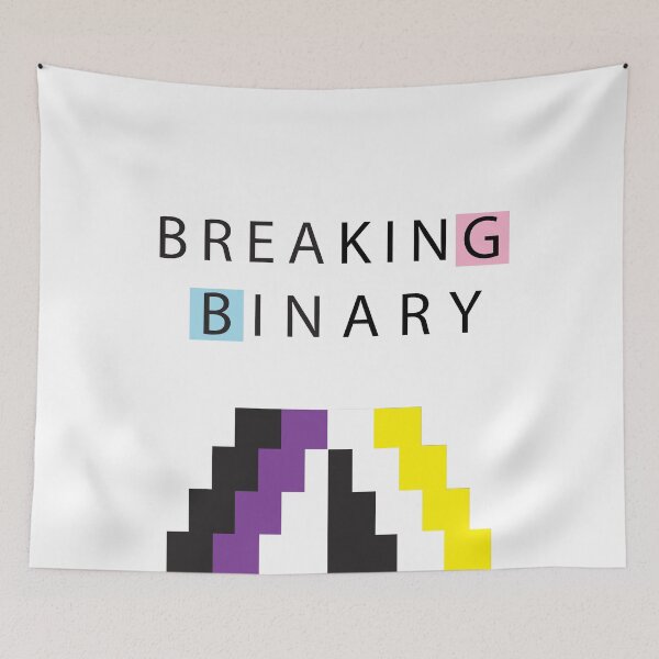 Item preview, Breaking Binary (White) designed and sold by BeJolley.