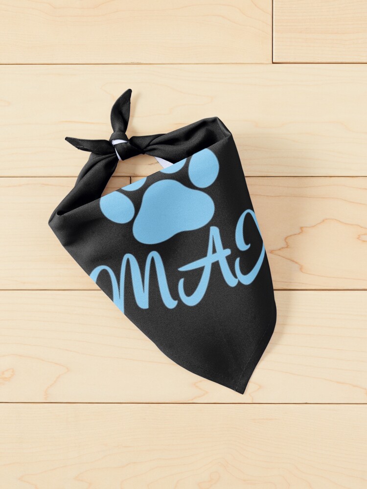 Alternate view of Blue Dog Name Max Pet Bandana