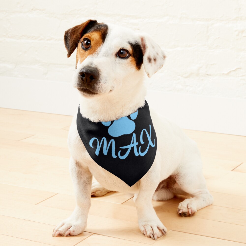 Blue Dog Name Max Pet Bandana