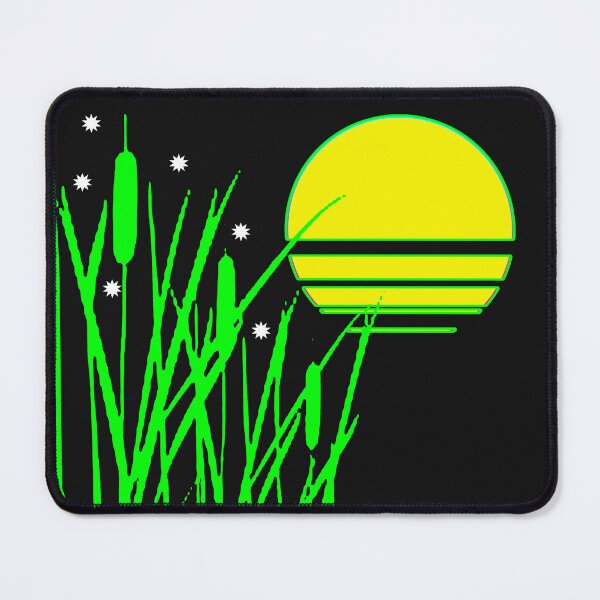 Item preview, Cat Tail Pond Moon Star Wet Lime Yellow designed and sold by montezwalls.