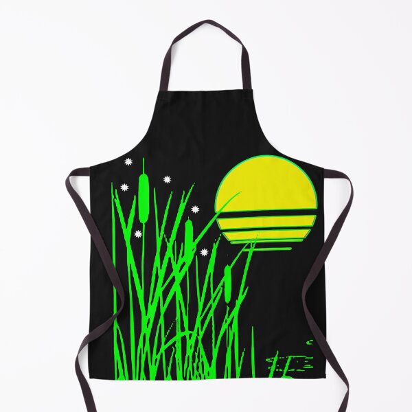 Item preview, Cat Tail Pond Moon Star Wet Lime Yellow designed and sold by montezwalls.