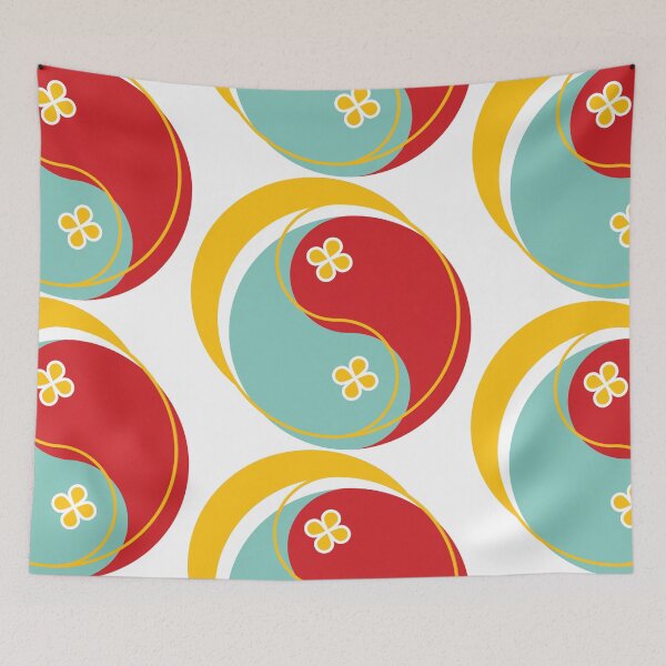 Item preview, Yin yang flower Korean traditional pattern Korean art designed and sold by allpalgo.