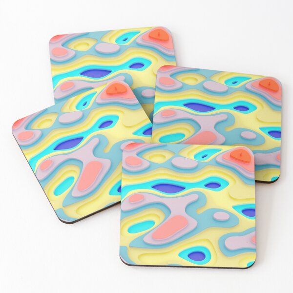 Item preview, Pastel 3D topographic pattern designed and sold by bradm50.