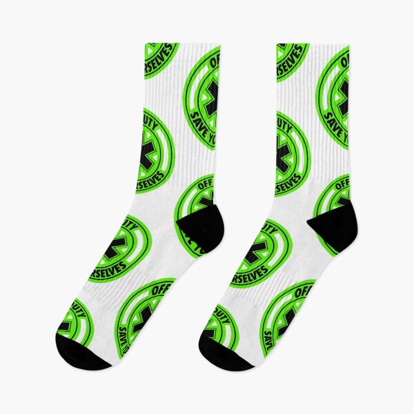Item preview, Off Duty Save Yourselves GREEN Funny EMT Nurse Paramedic designed and sold by BOBSMITHHHHH.