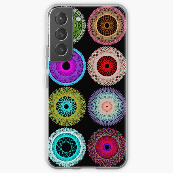 Colorful String Stars on Black Samsung Galaxy Soft Case