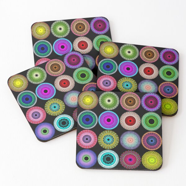 Item preview, Colorful String Stars on Black designed and sold by Shapes-Mania.