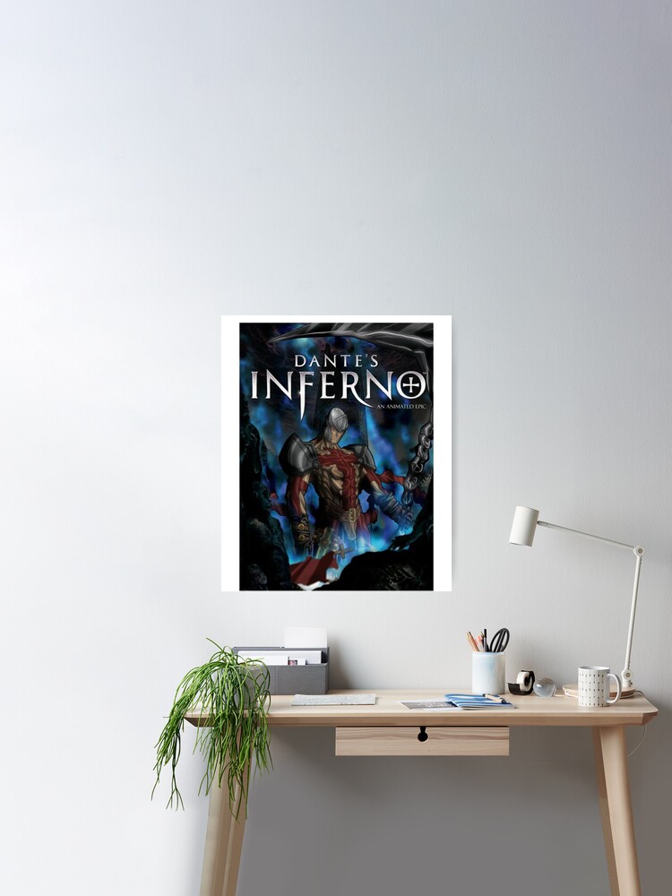 Dante's Inferno: An Animated Epic Movie Poster Tin Sign Cafe bar Home Wall  Art Decoration Retro Metal Tin Sign 8x12 inch